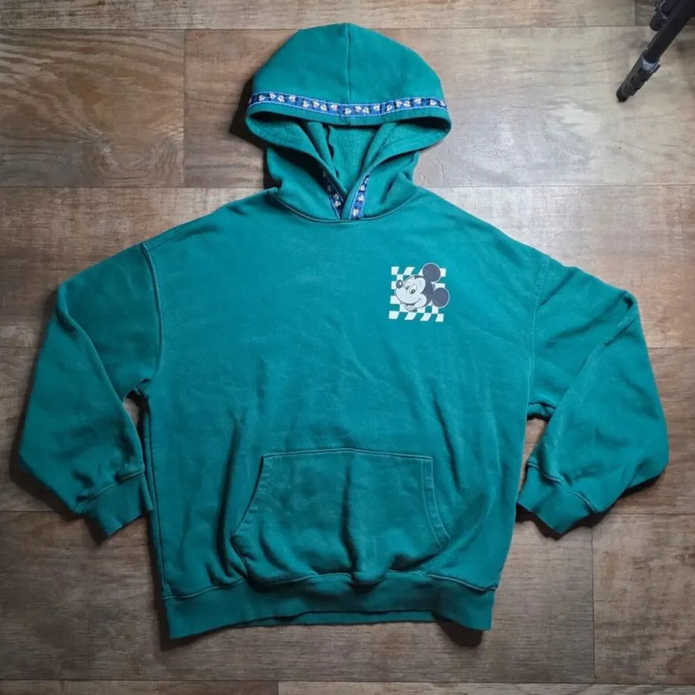 Old Navy x Disney Mickey Mouse Oversized Hoodie Kids XL (14-16) Green